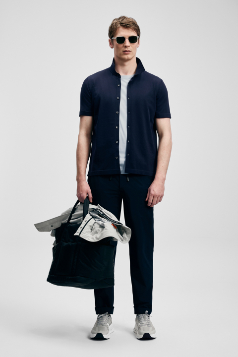 Vıctor Men's Modal Blend Sweater Dark Navy Blue - LUFIAN