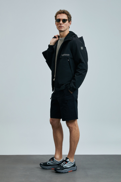 Erdem Erkek Spor Şort Regular Fit Siyah - LUFIAN