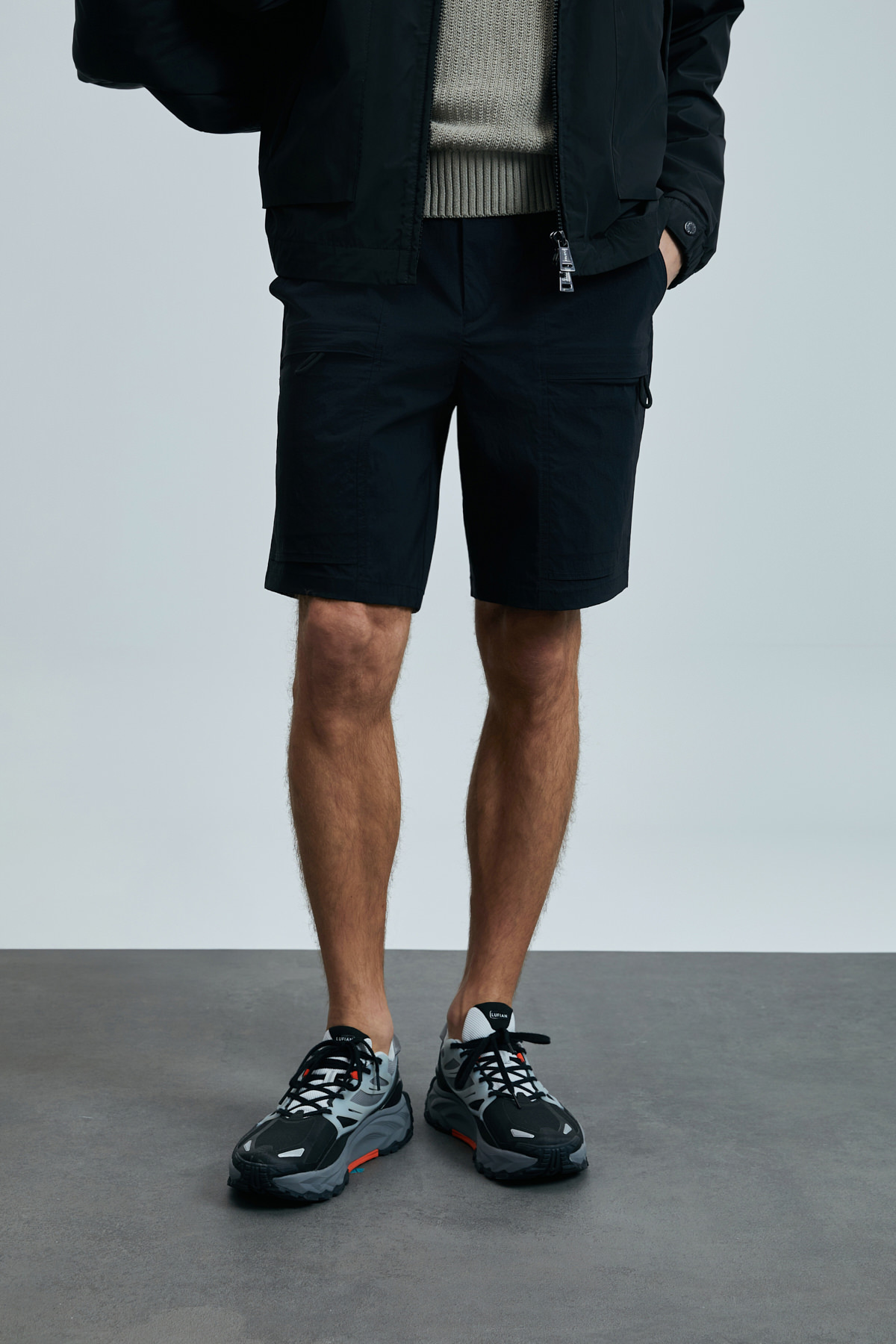 Erdem Erkek Spor Şort Regular Fit Siyah - LUFIAN