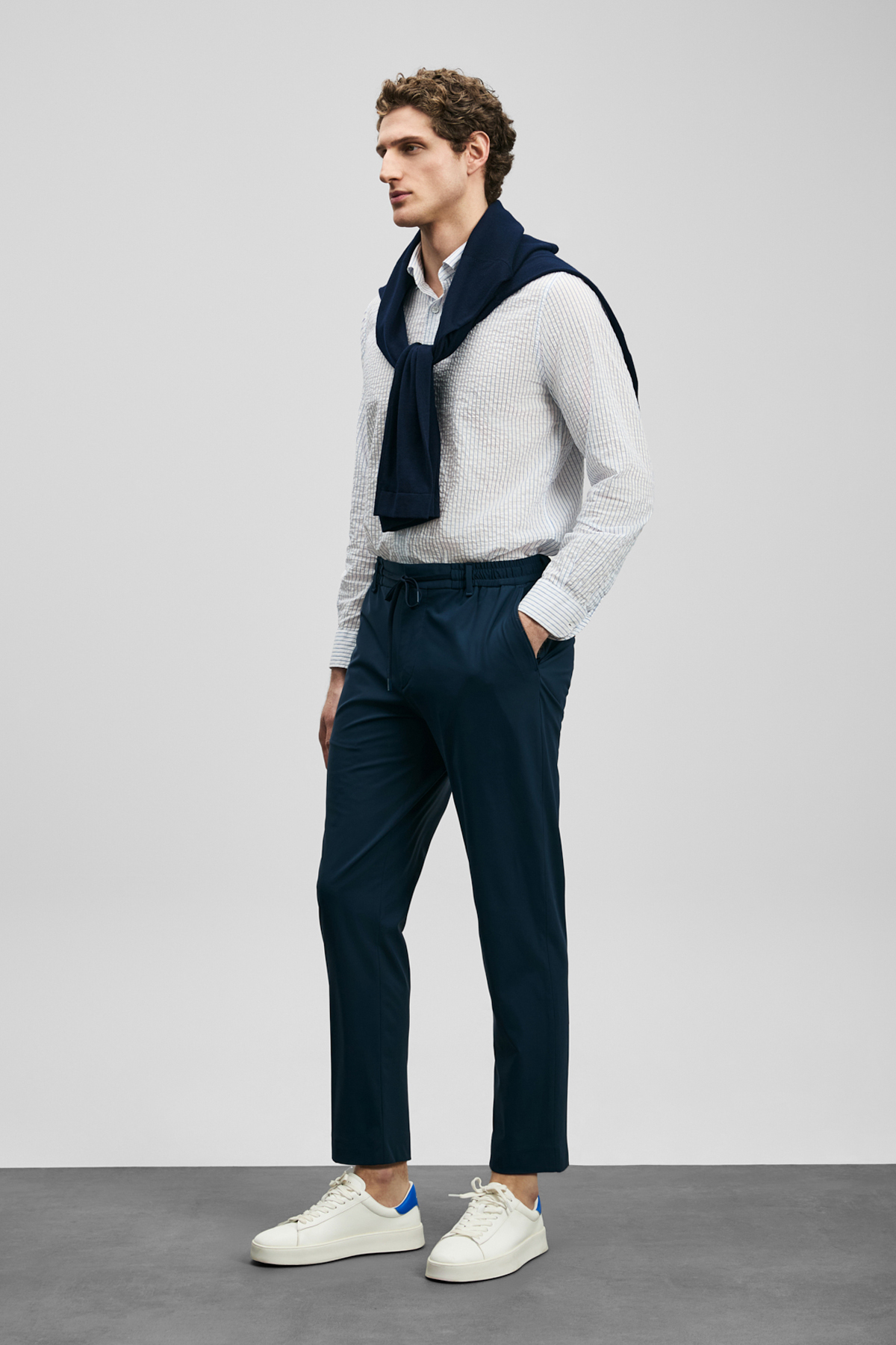 Eron Smart Erkek Chino Pantolon Slim Fit Lacivert - LUFIAN