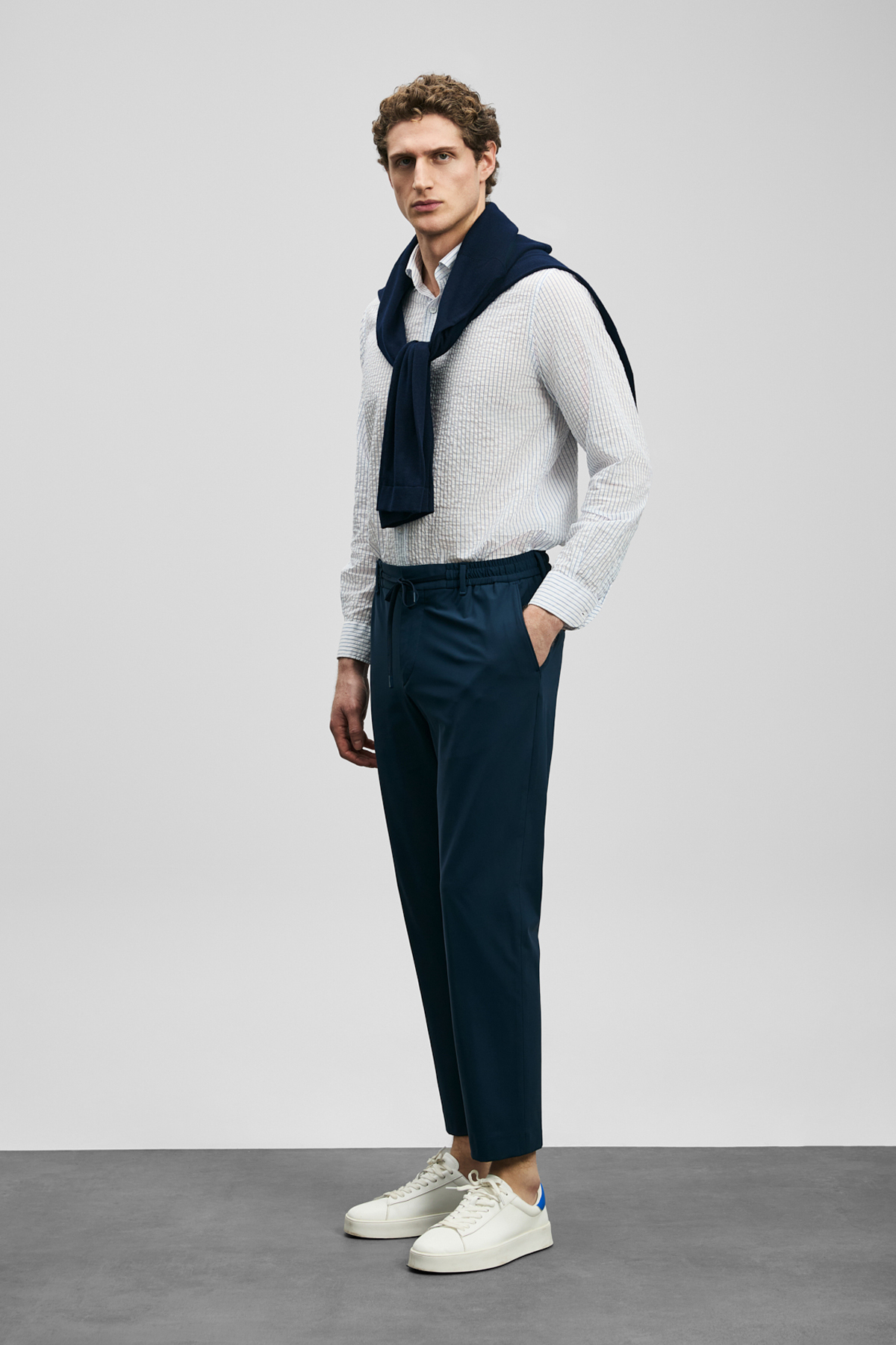Eron Smart Erkek Chino Pantolon Slim Fit Lacivert - LUFIAN