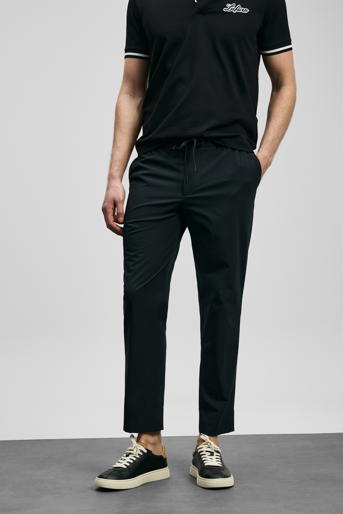 Eron Smart Erkek Chino Pantolon Slim Fit Siyah - Lufian (1)