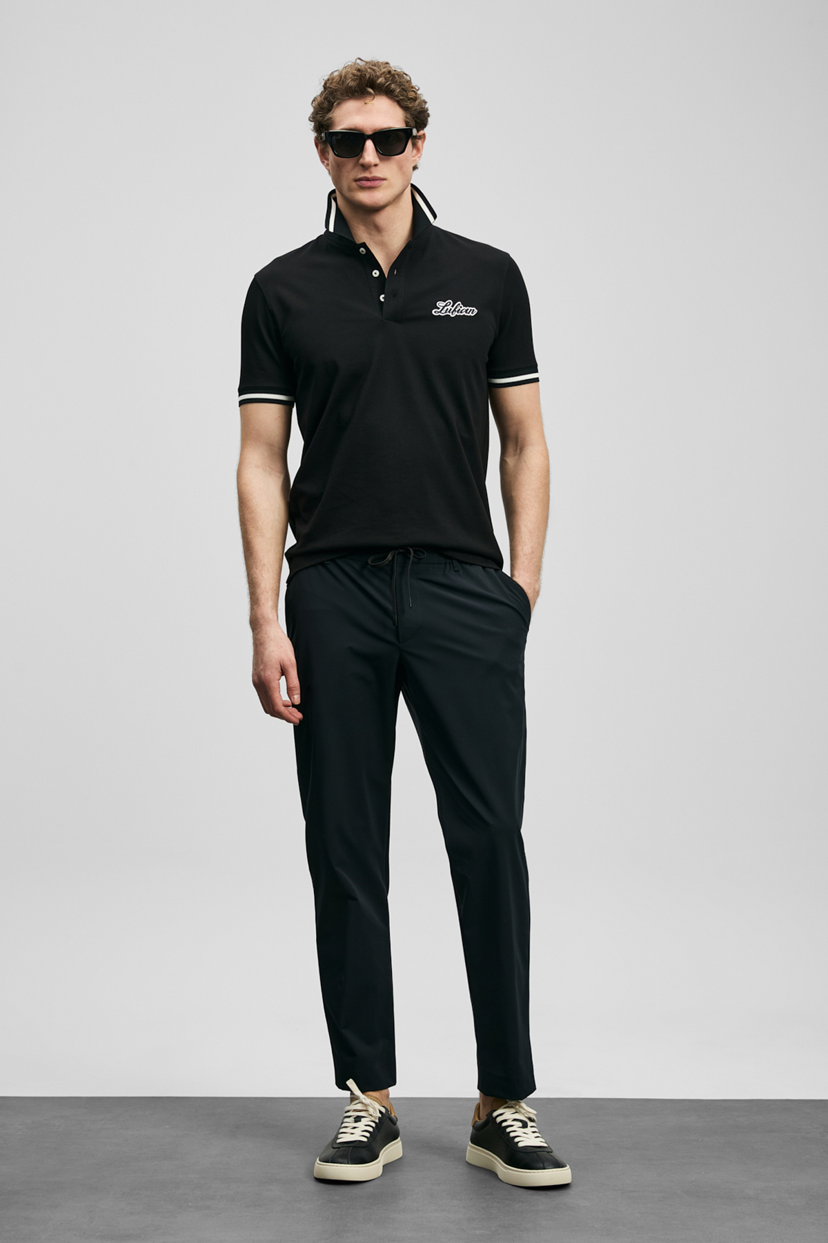 Eron Smart Erkek Chino Pantolon Slim Fit Siyah - LUFIAN