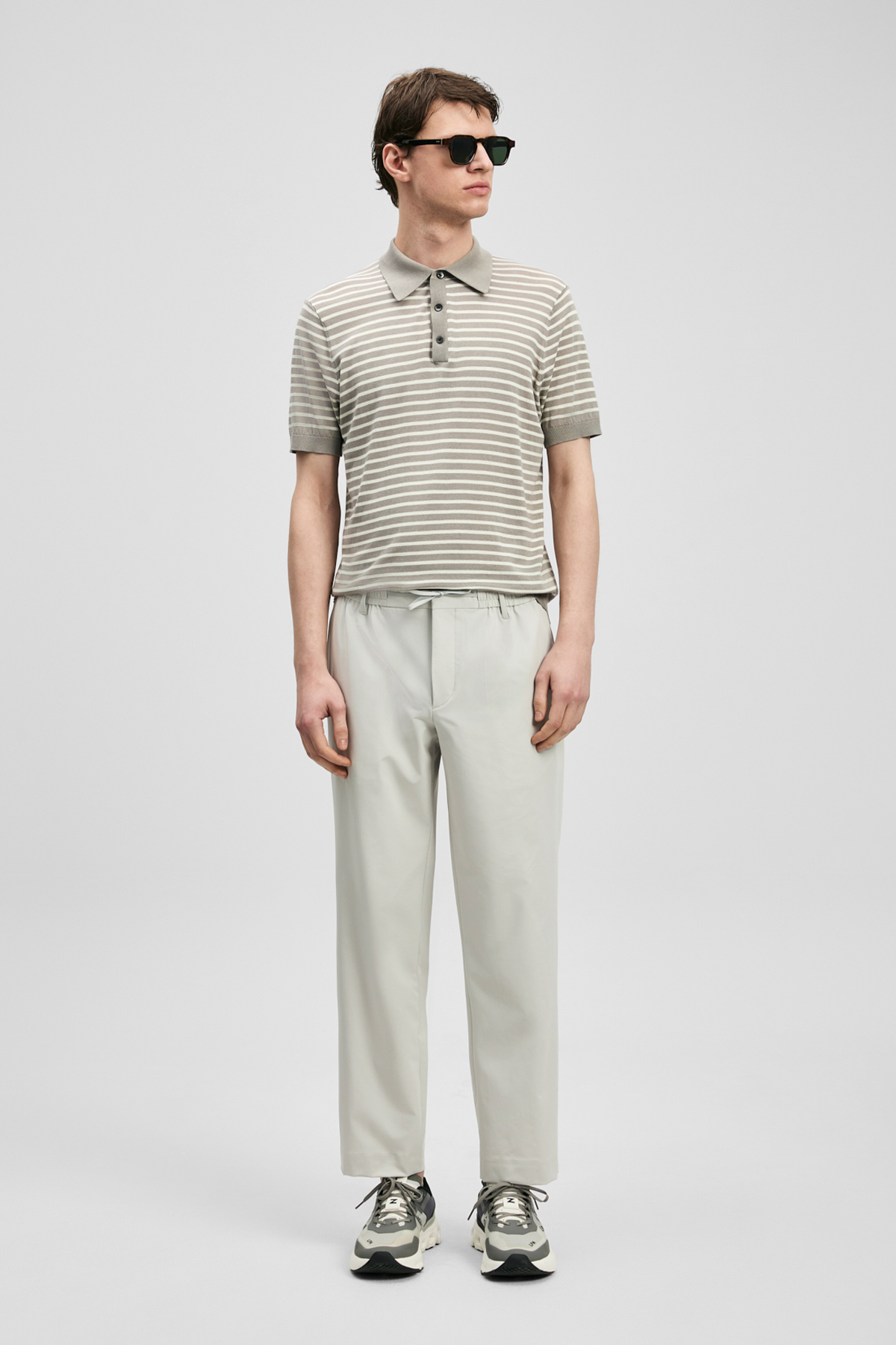 Eron Smart Erkek Chino Pantolon Slim Fit Taş - LUFIAN