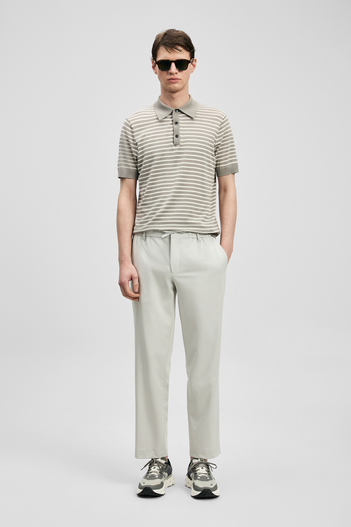 Eron Smart Erkek Chino Pantolon Slim Fit Taş - LUFIAN