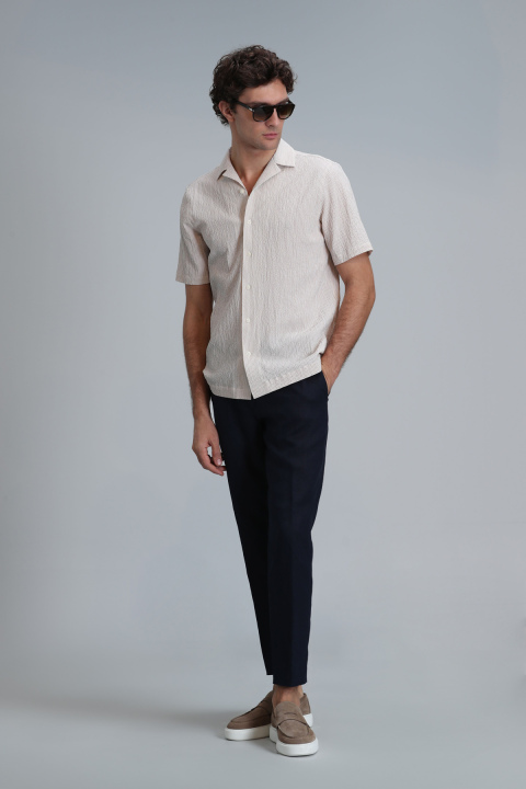 Femer Erkek Basic Gömlek Regular Fit Bej - LUFIAN