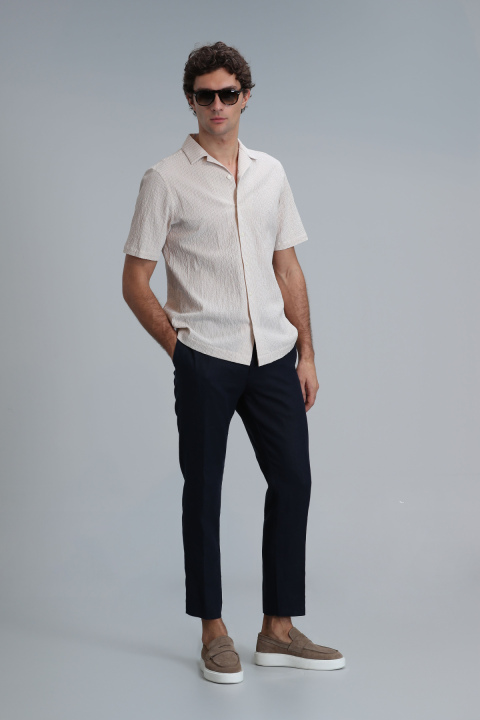 Femer Erkek Basic Gömlek Regular Fit Bej - LUFIAN