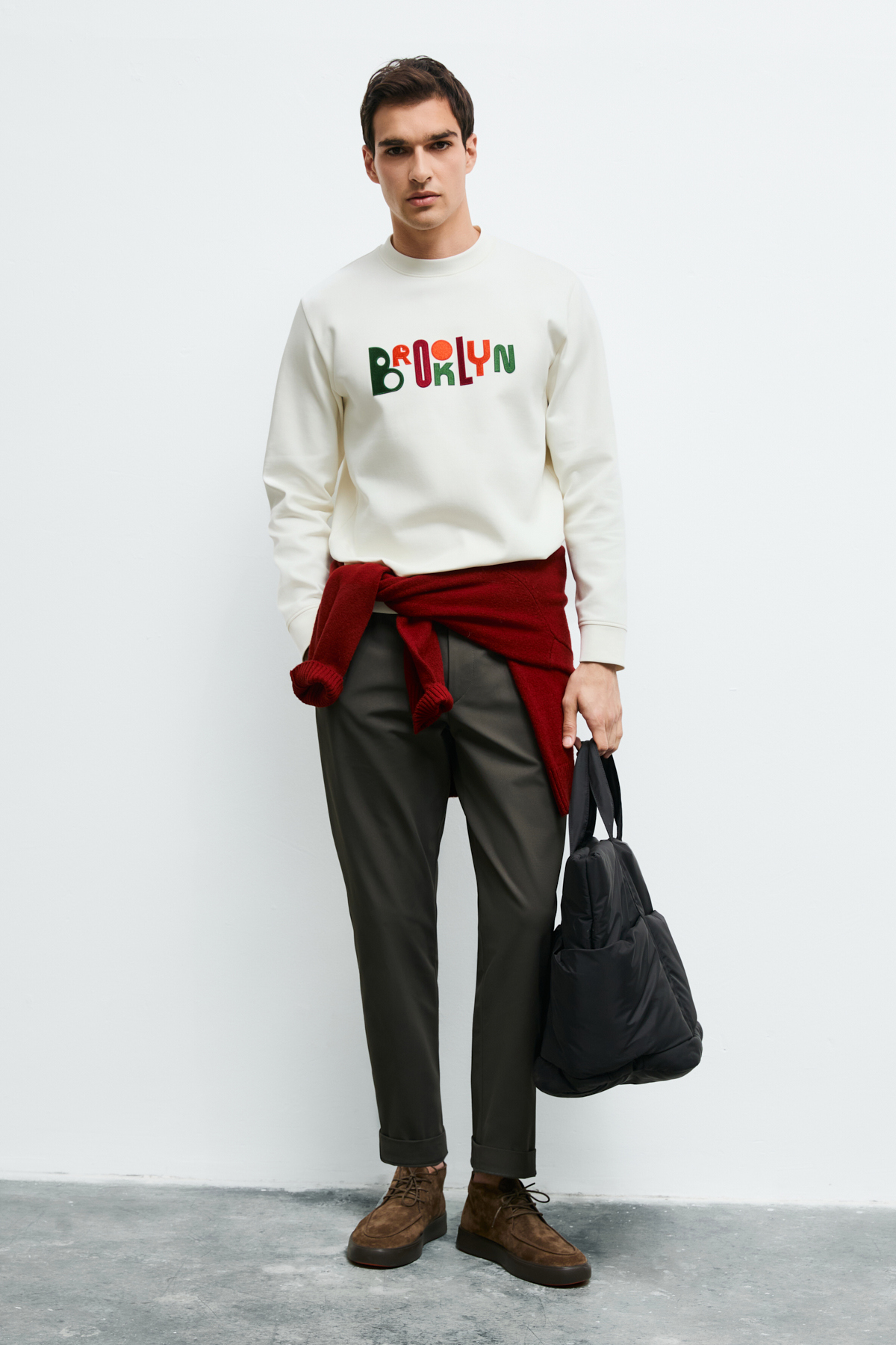 Fınn Erkek Sweatshirt Kırık Beyaz - Lufian