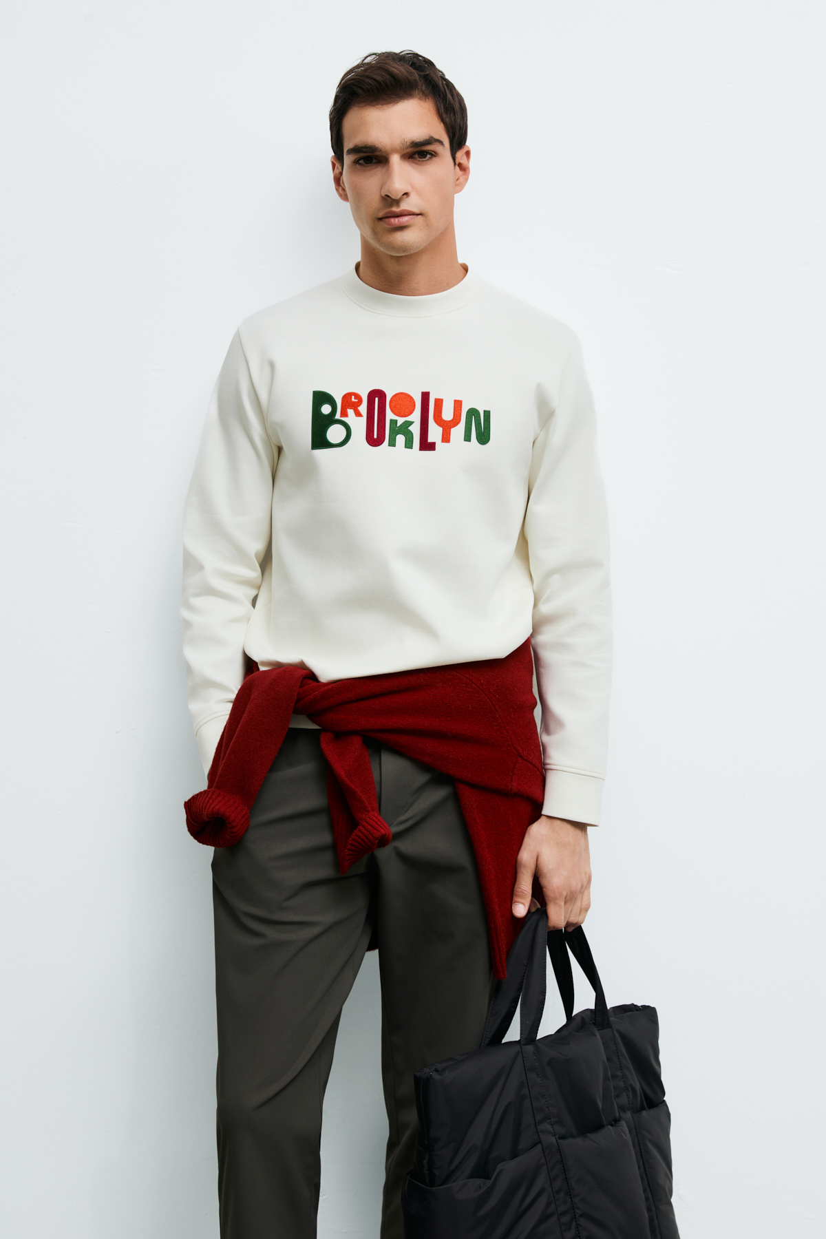 Fınn Erkek Sweatshirt Kırık Beyaz - Lufian