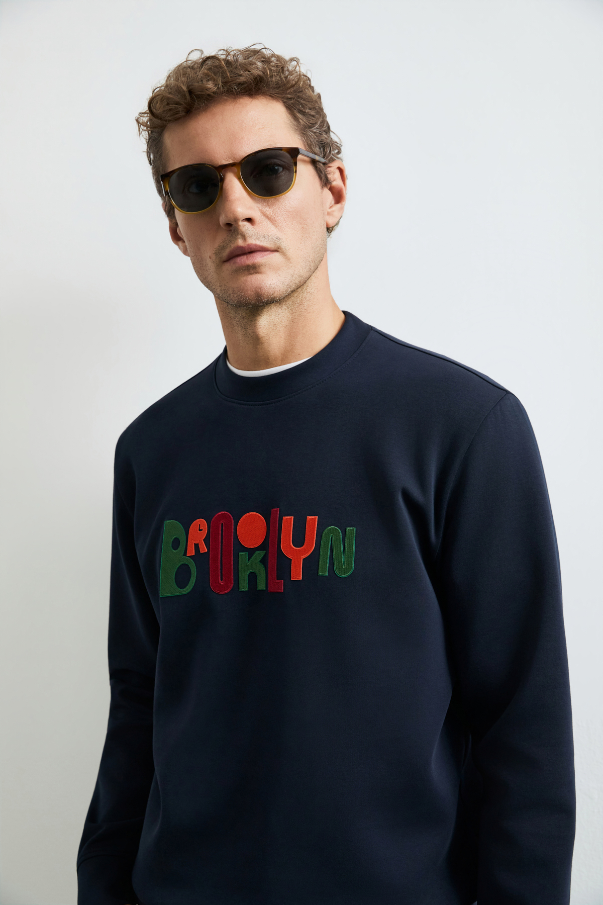 Fınn Erkek Sweatshirt Lacivert - Lufian