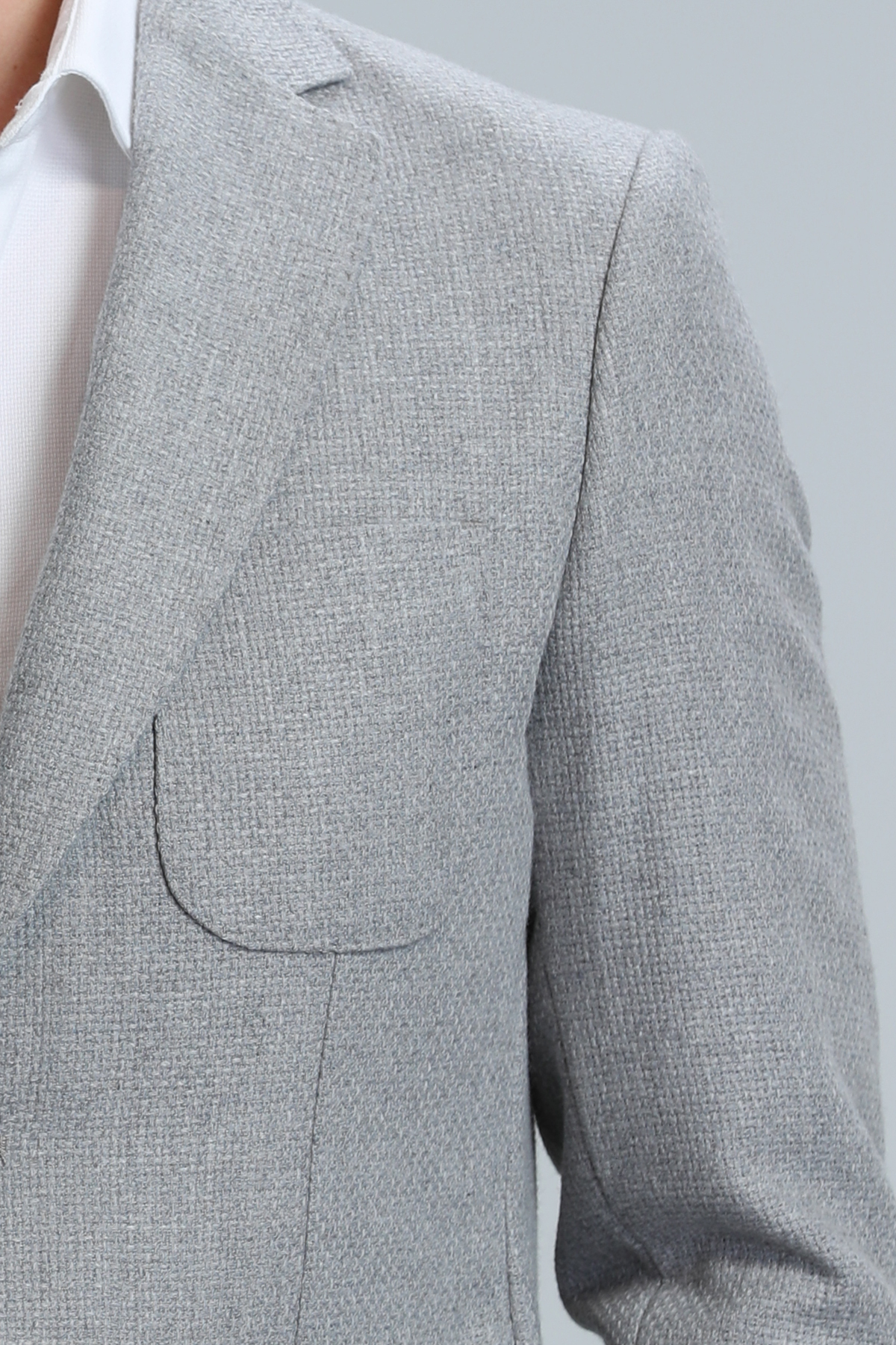 Gabrıel Spor Erkek Blazer Ceket Slim Fit Gri - LUFIAN
