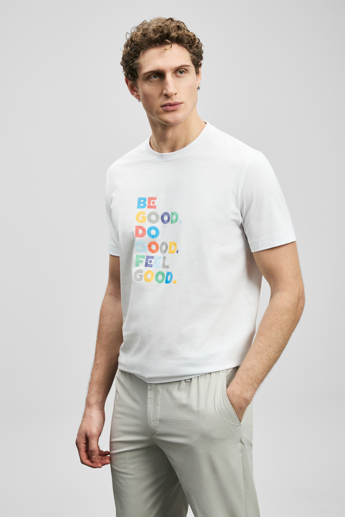 Good Modern Grafik Tişört Kırık Beyaz - LUFIAN