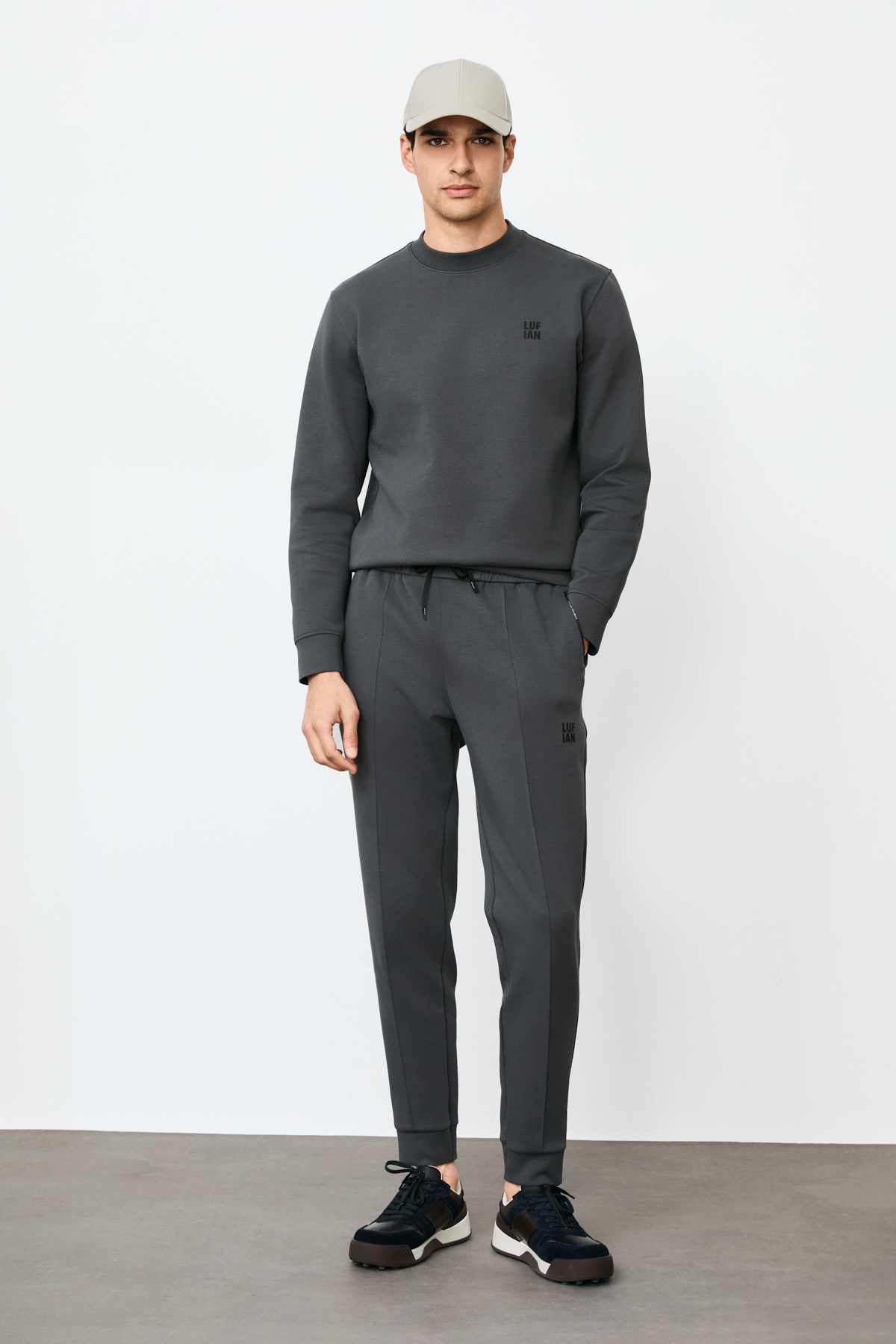 Grand Erkek Sweatshirt Antrasit - Lufian