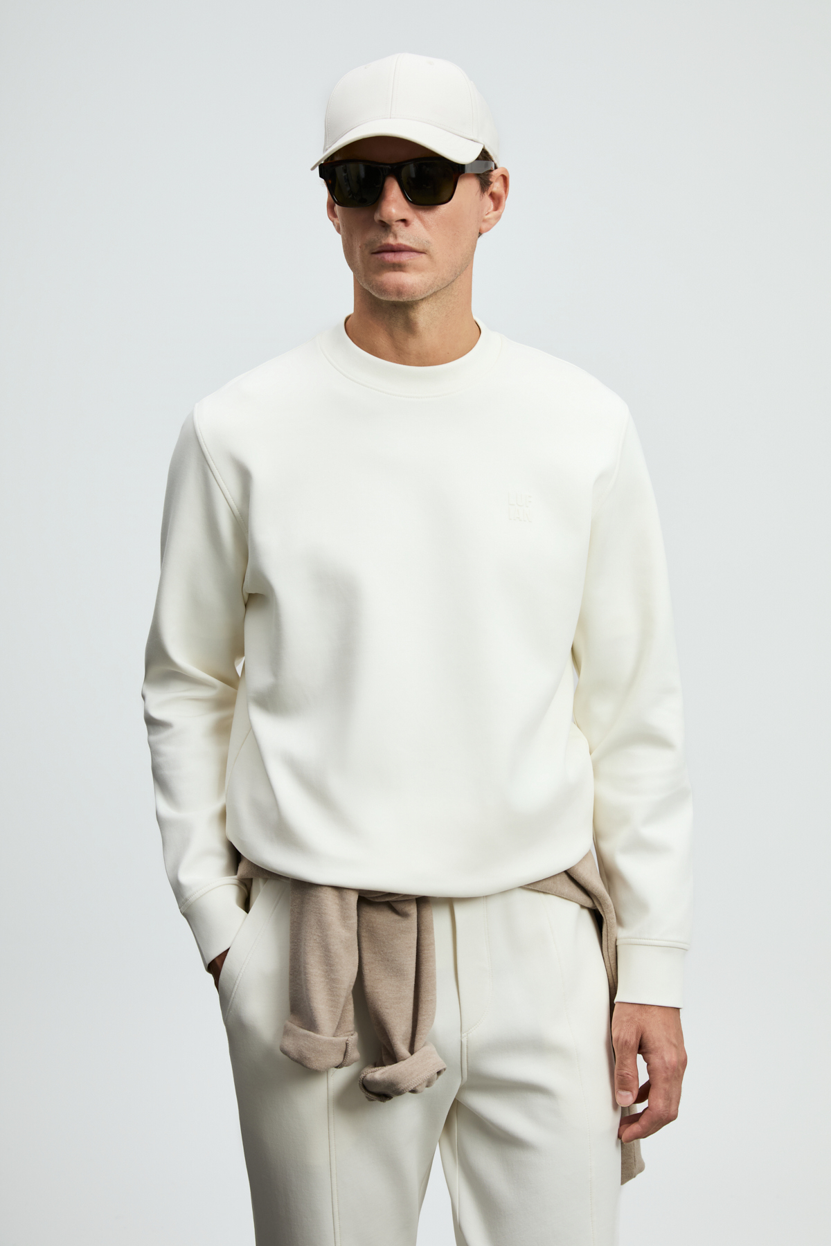 Grand Erkek Sweatshirt Kırık Beyaz - Lufian