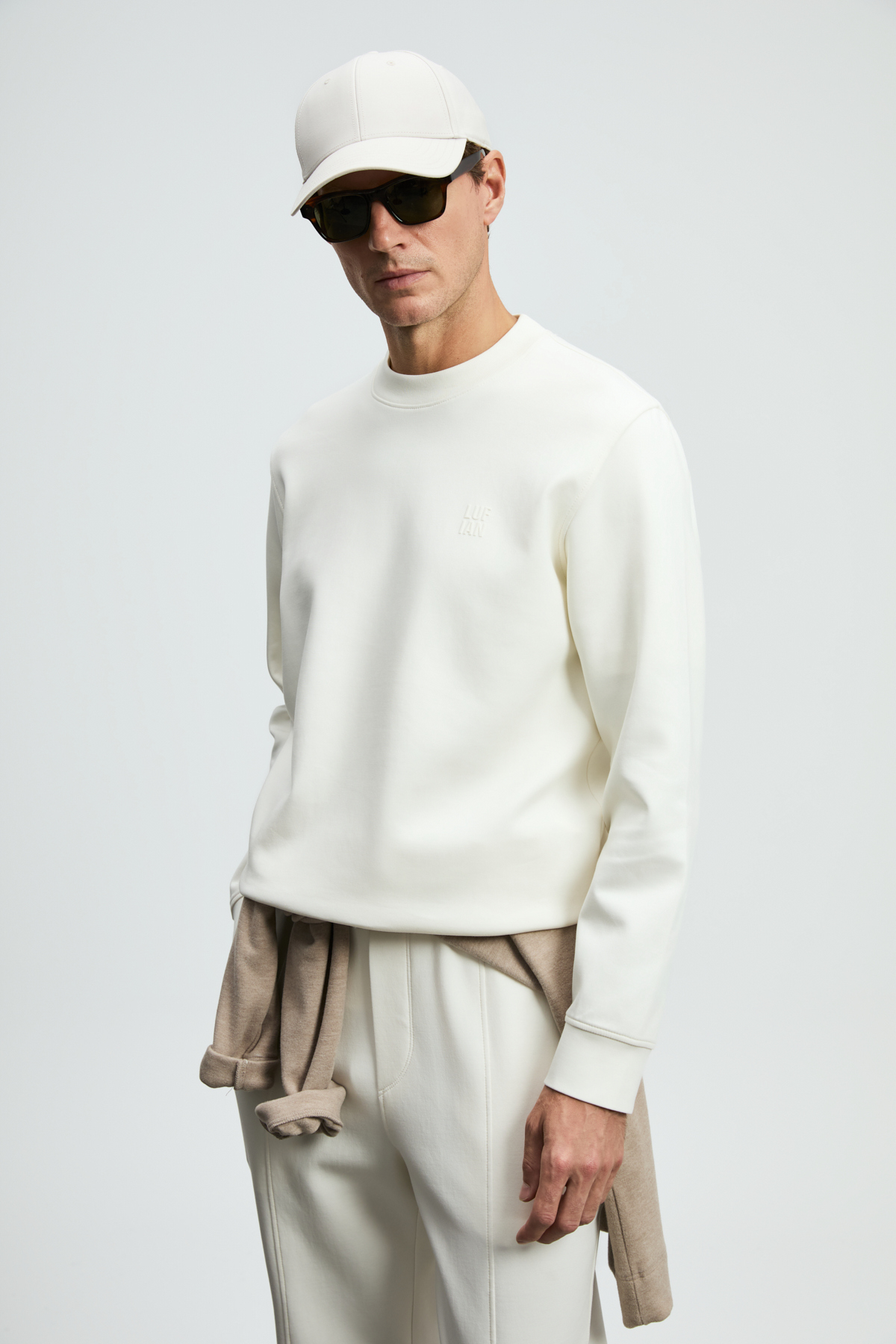 Grand Erkek Sweatshirt Kırık Beyaz - Lufian