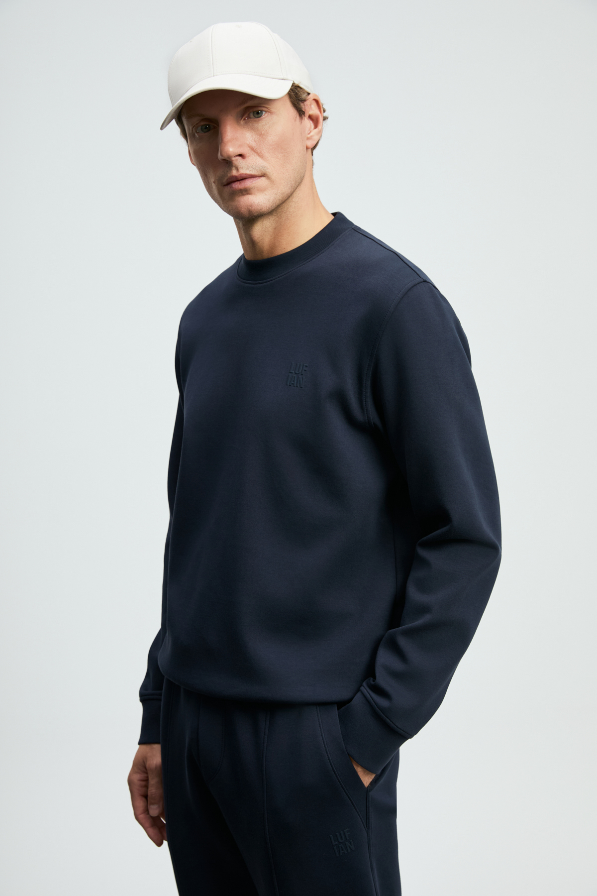 Grand Erkek Sweatshirt Lacivert - Lufian