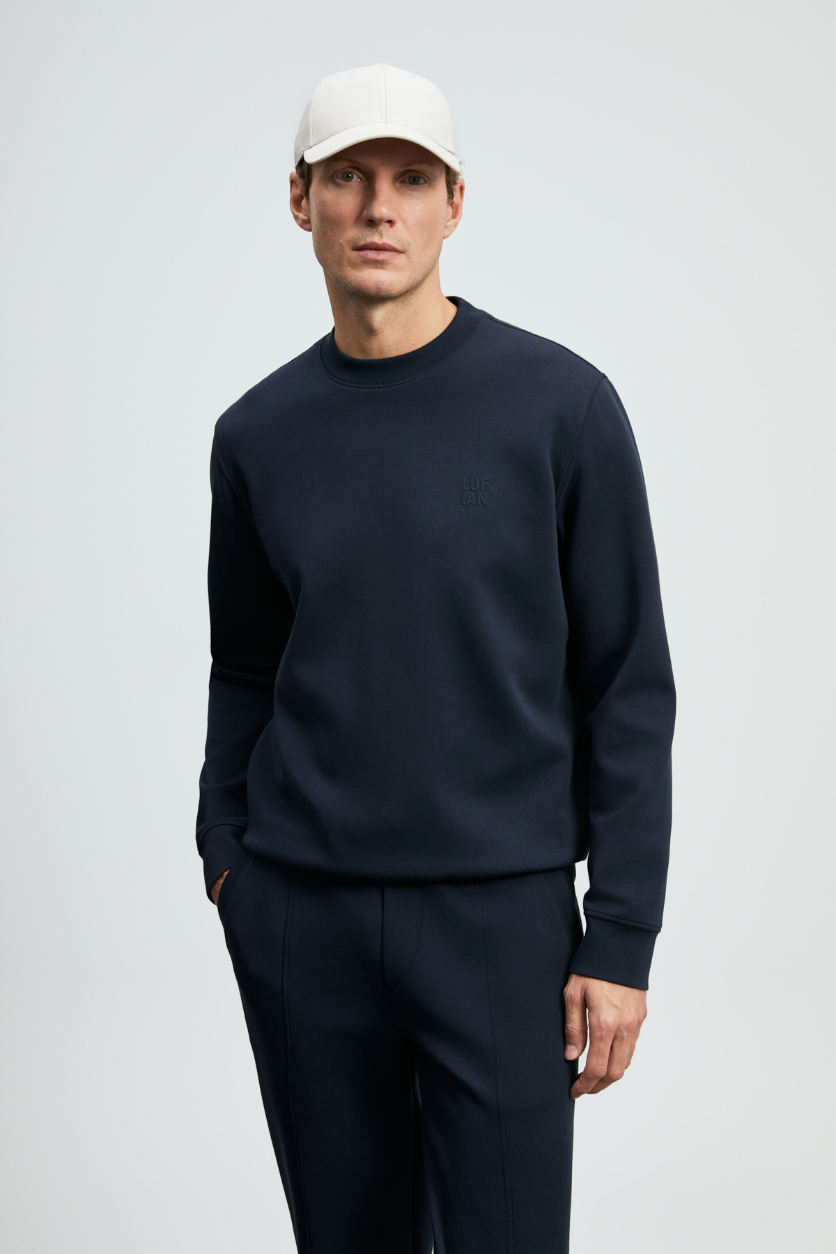 Grand Erkek Sweatshirt Lacivert - Lufian
