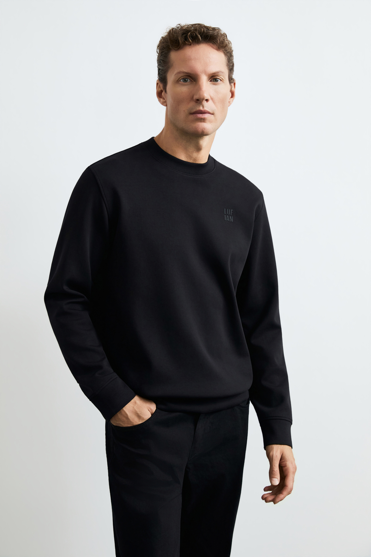 Grand Erkek Sweatshirt Siyah - Lufian