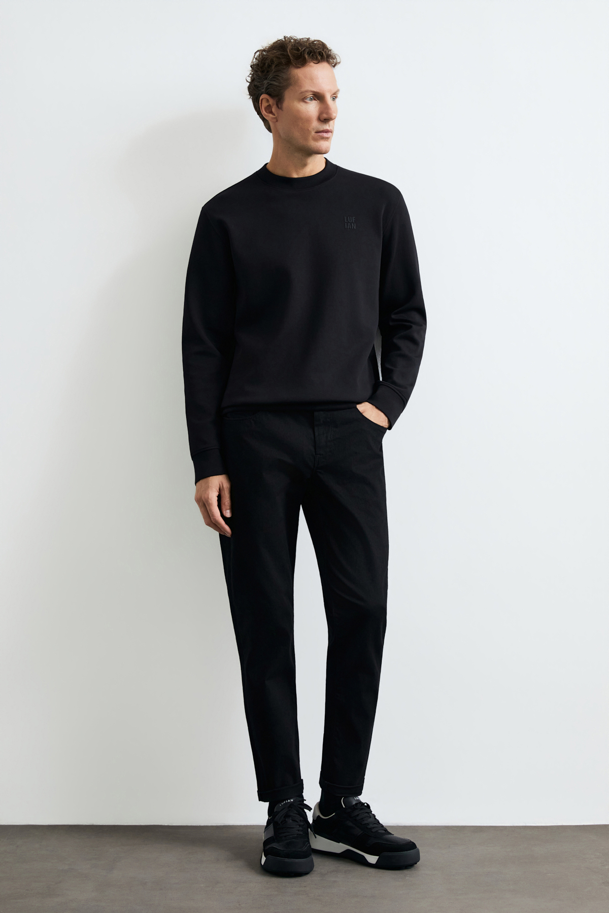 Grand Erkek Sweatshirt Siyah - Lufian