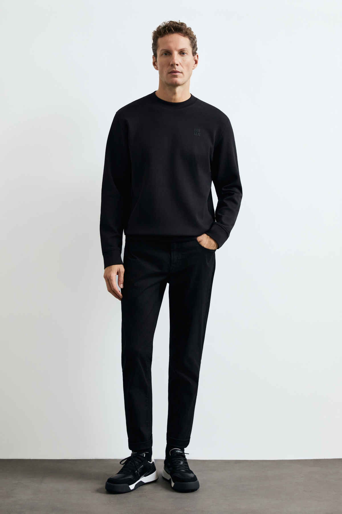 Grand Erkek Sweatshirt Siyah - Lufian
