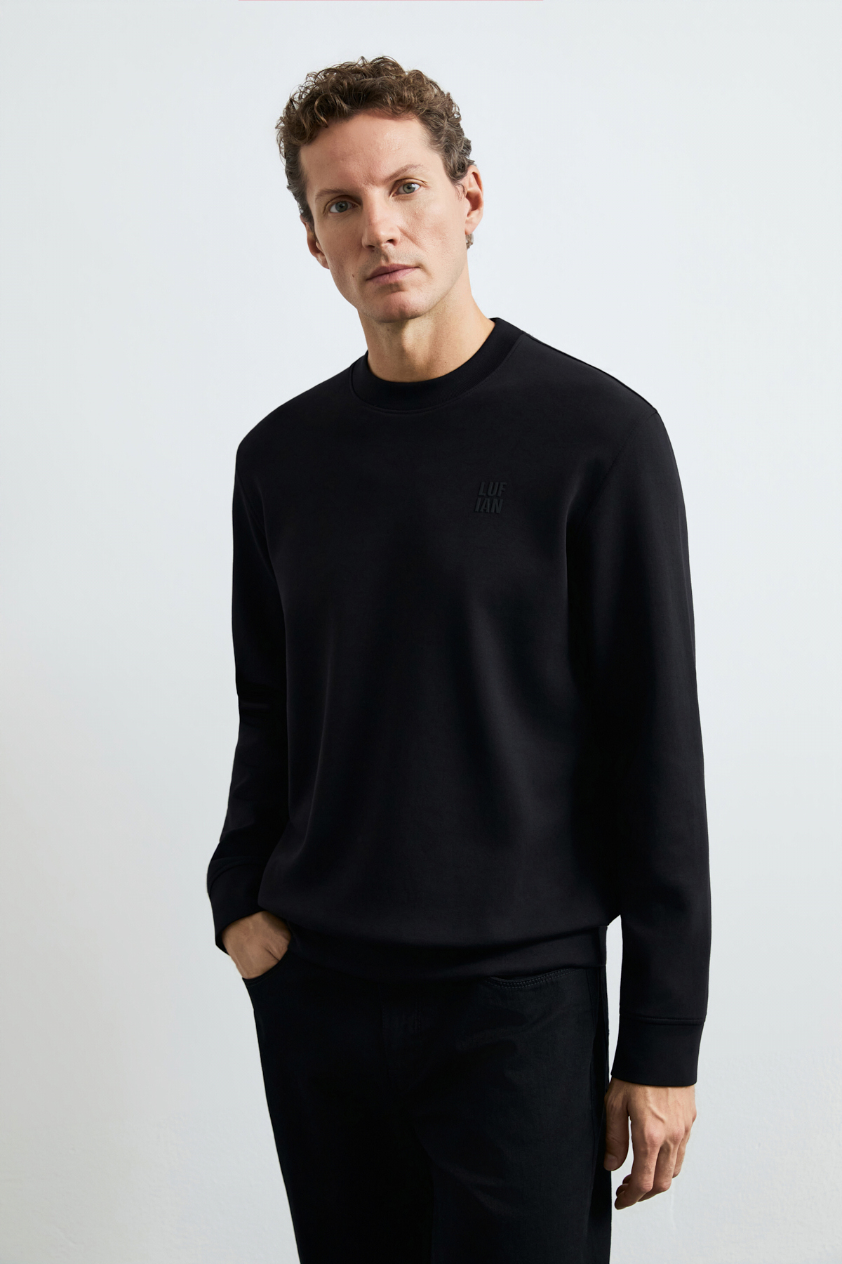Grand Erkek Sweatshirt Siyah - Lufian