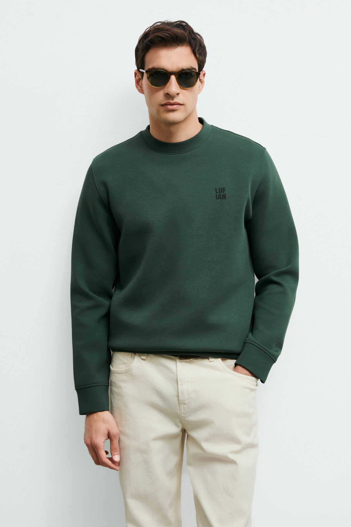 Grand Erkek Sweatshirt Yeşil - Lufian