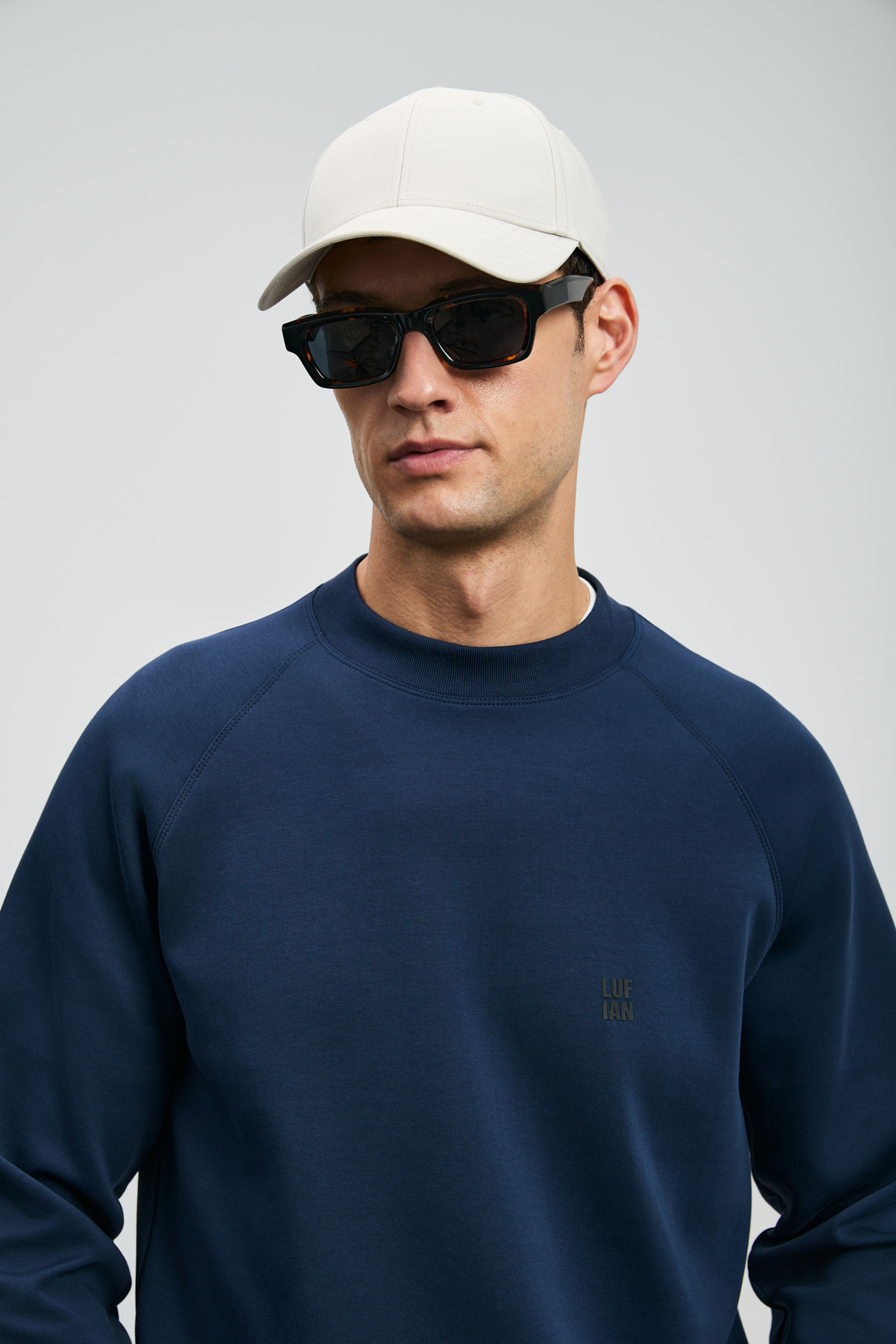 Grant Erkek Sweatshirt Lacivert - LUFIAN