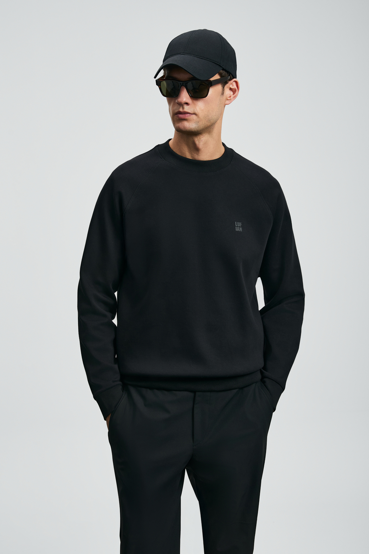Grant Erkek Sweatshirt Siyah - Lufian