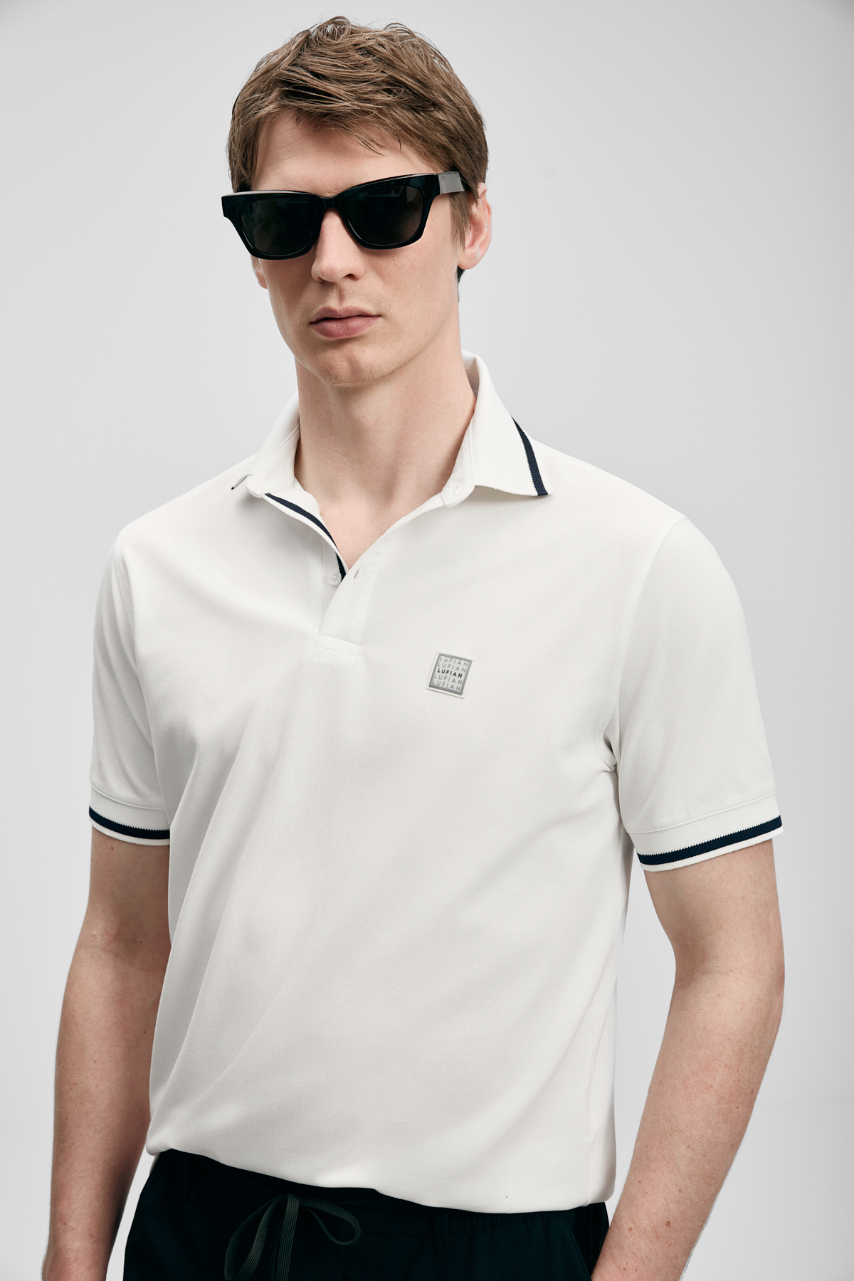 Grom Smart Erkek Polo Tişört Kırık Beyaz - Lufian