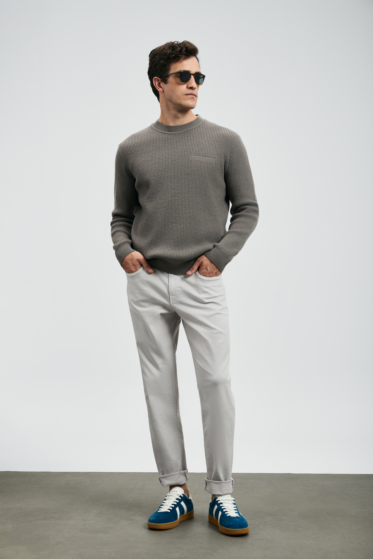 Helt Spor 5 Cep Erkek Pantolon Slim Fit Gri - Lufian