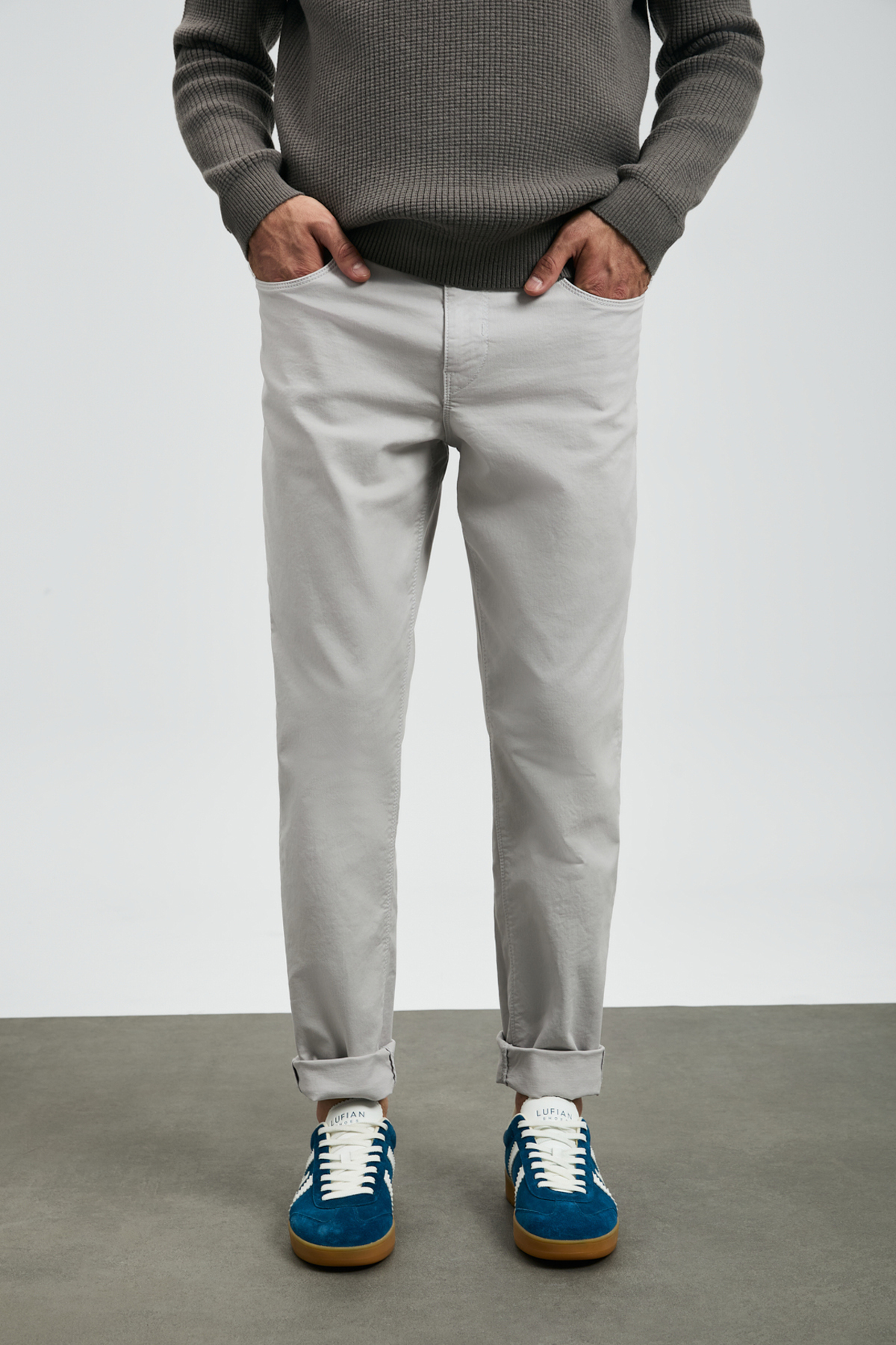 Helt Spor 5 Cep Erkek Pantolon Slim Fit Gri - Lufian (1)