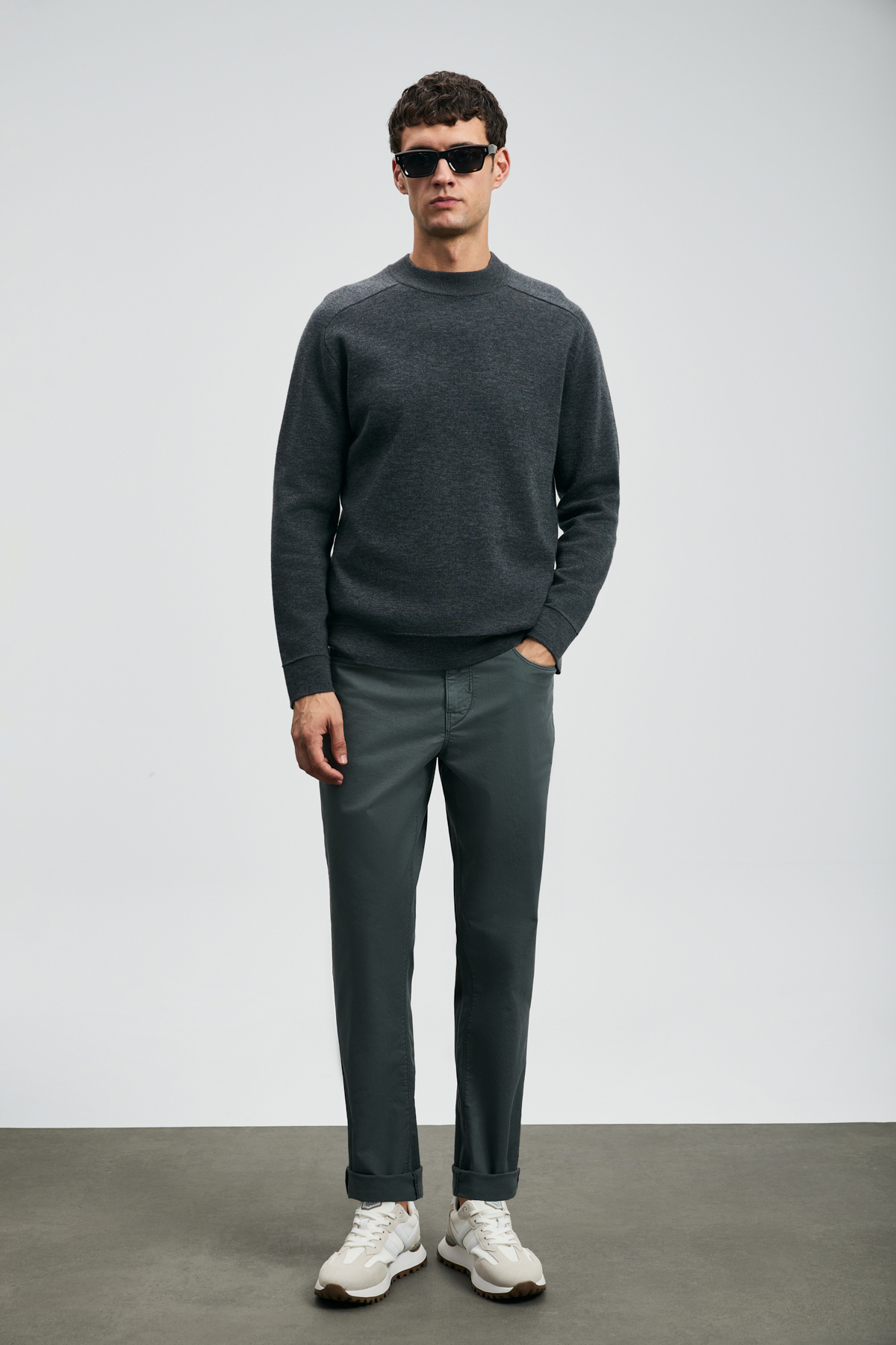 Helt Spor 5 Cep Erkek Pantolon Slim Fit Yeşil - Lufian