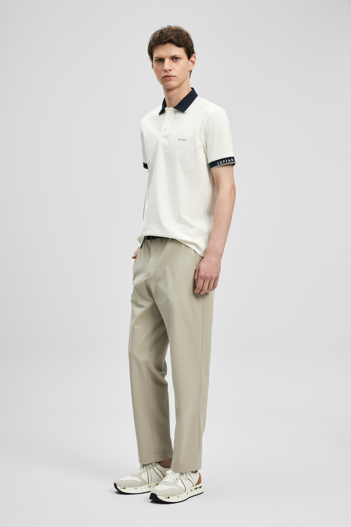 Hold Smart Erkek Polo Tişört Kırık Beyaz - LUFIAN