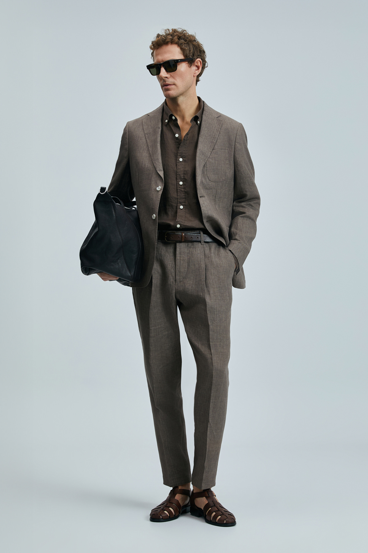 Jaques Spor Erkek Blazer Ceket Slim Fit Kahverengi - LUFIAN