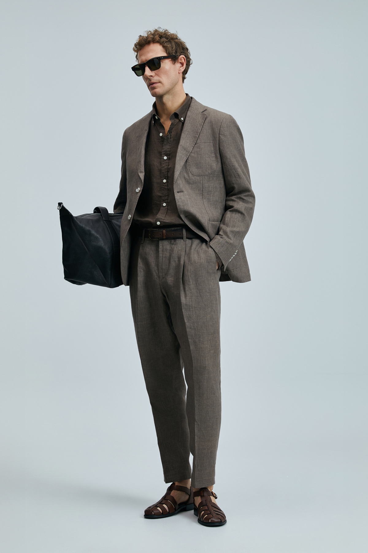 Jaques Spor Erkek Blazer Ceket Slim Fit Kahverengi - LUFIAN