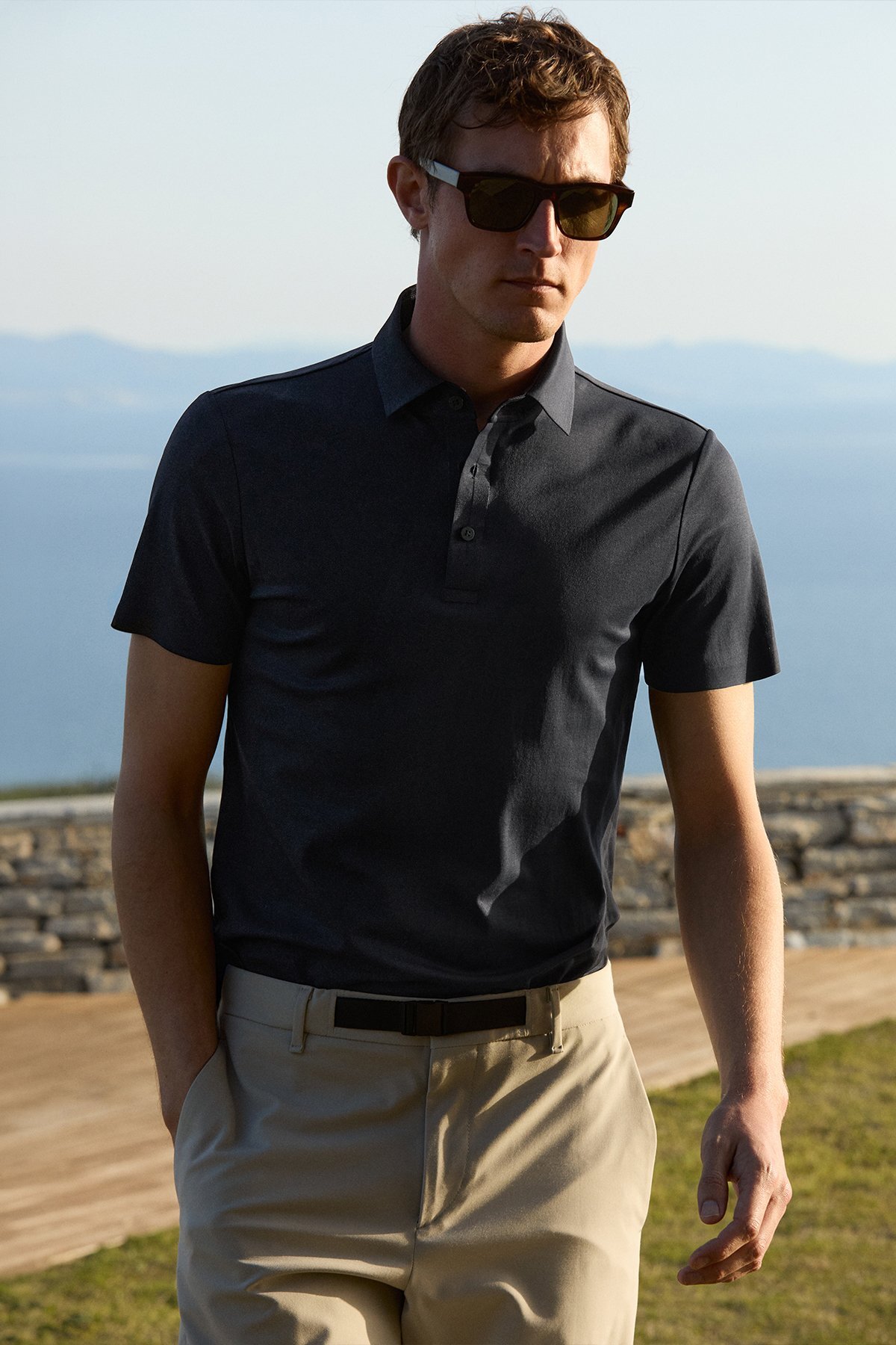 Jaxon Hi- Tech Performance Dikişsiz Polo Tişört Lacivert - Lufian