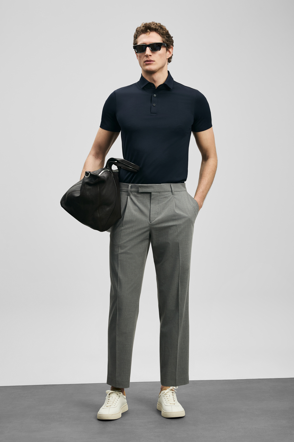 Jaxon Hi- Tech Performance Dikişsiz Polo Tişört Lacivert - Lufian