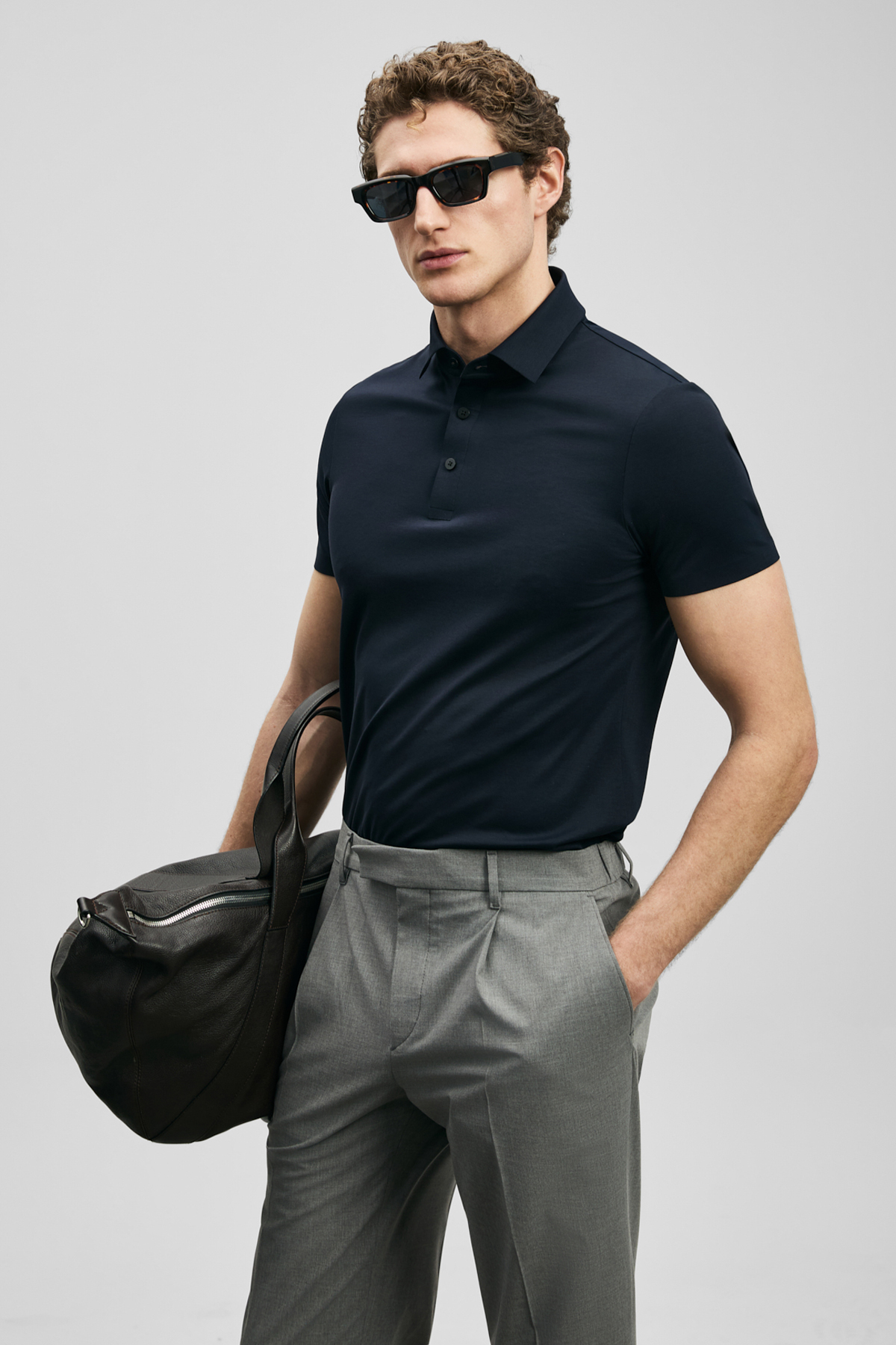 Jaxon Hi- Tech Performance Dikişsiz Polo Tişört Lacivert - Lufian