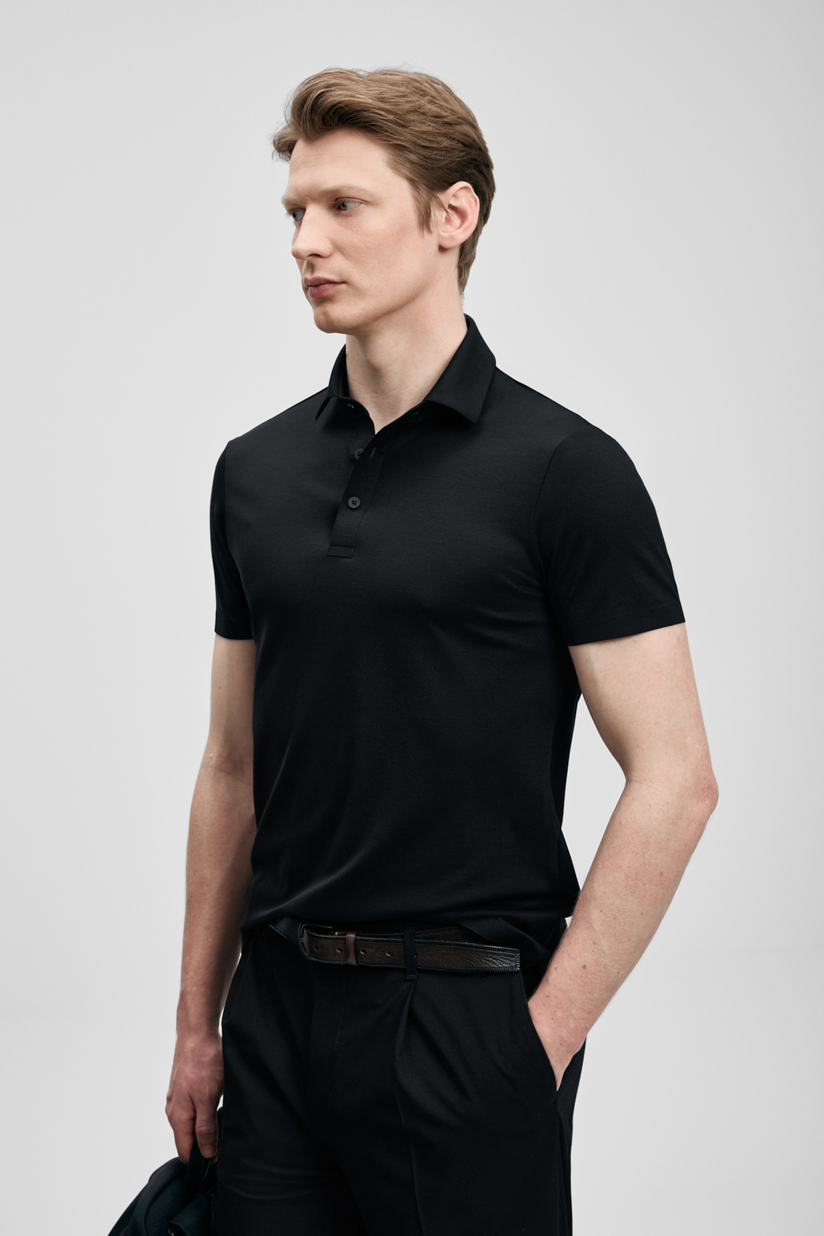 Jaxon Hi- Tech Performance Dikişsiz Polo Tişört Siyah - Lufian