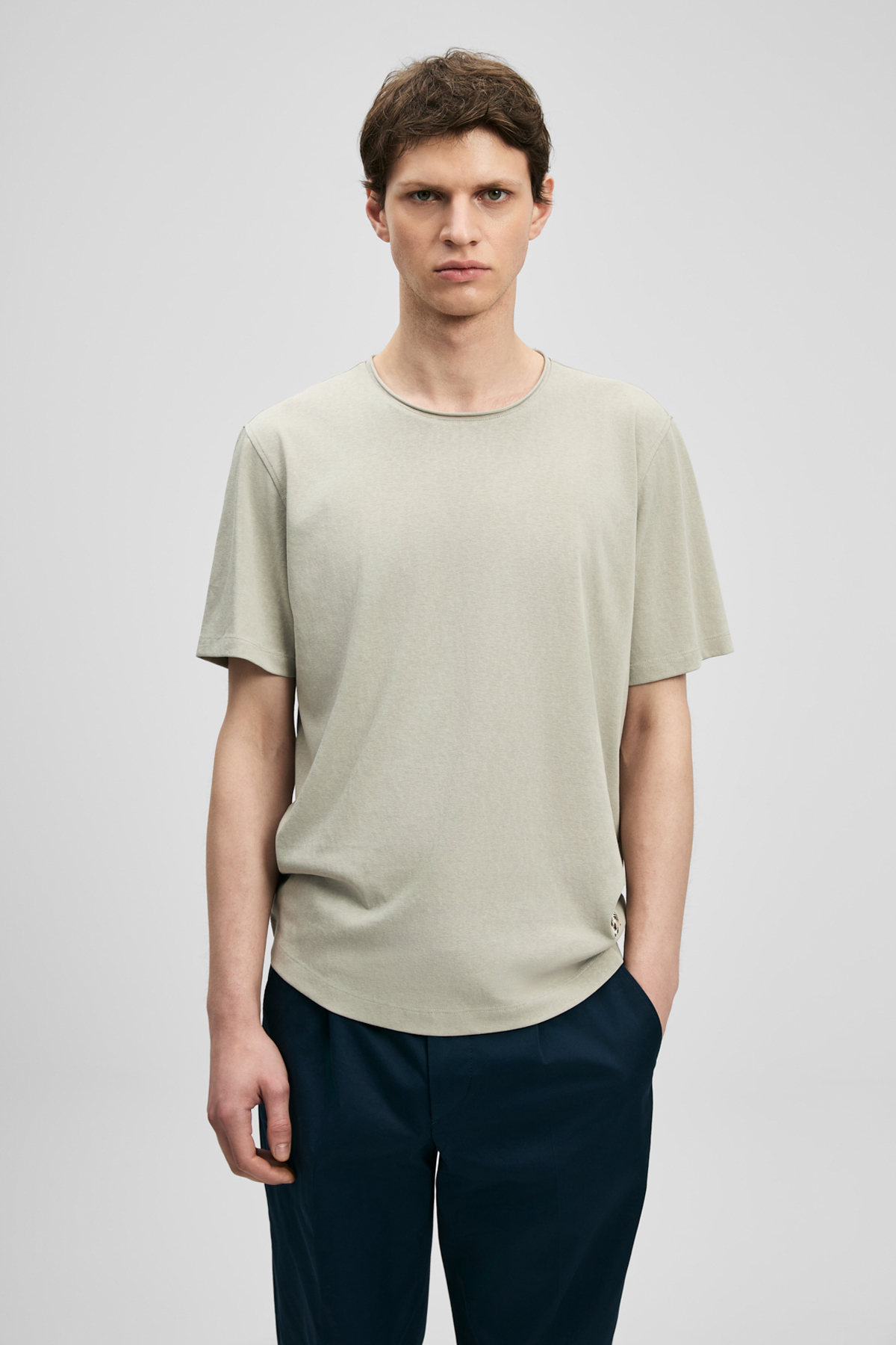 Junya Erkek Basic Tişört Bej - LUFIAN