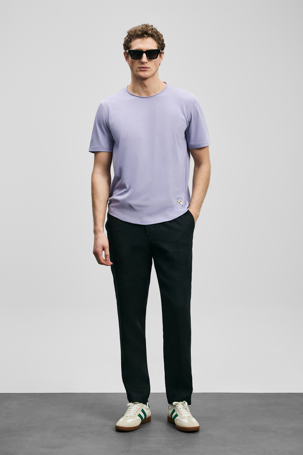 Junya Erkek Basic Tişört Lila - LUFIAN