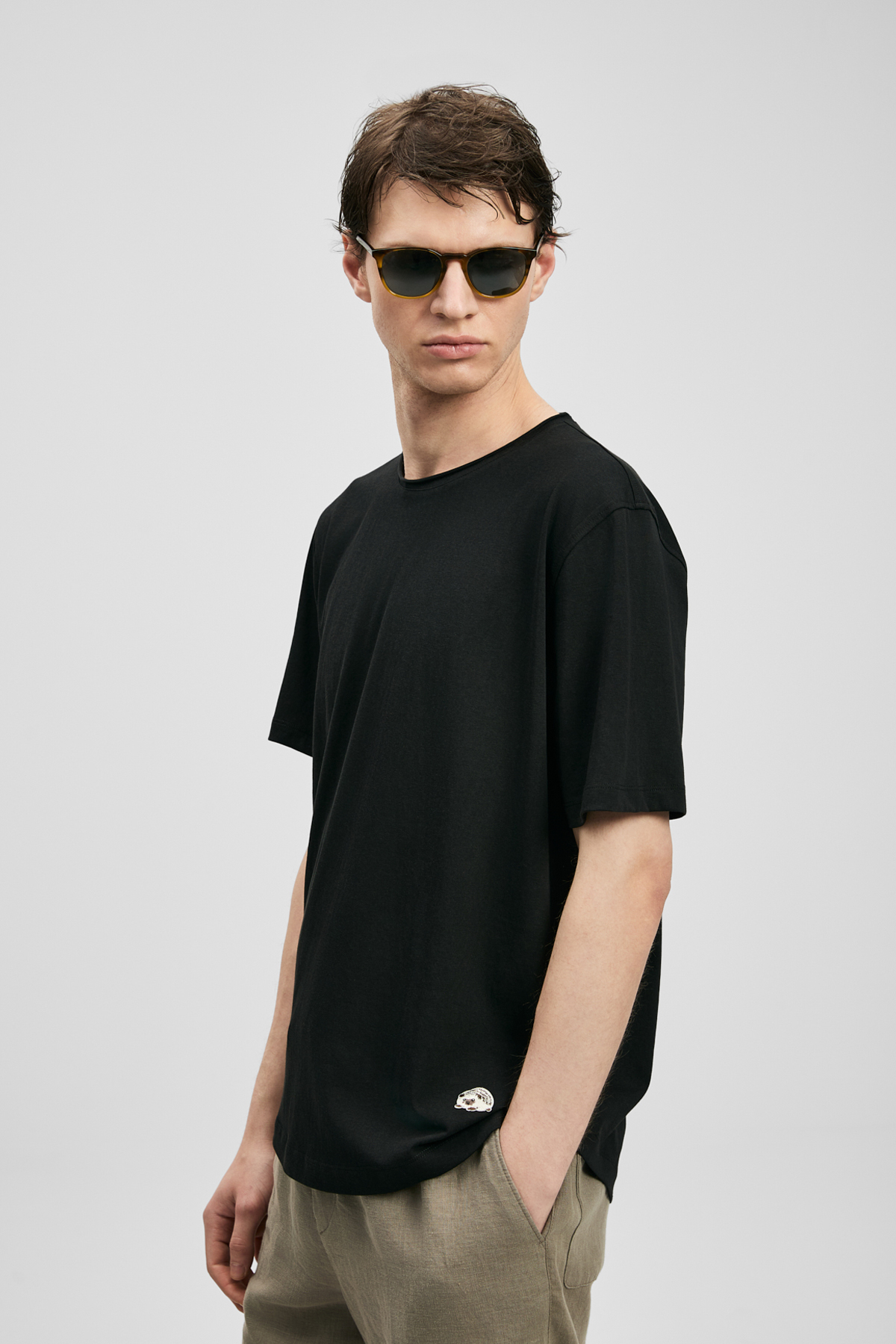 Junya Erkek Basic Tişört Siyah - LUFIAN
