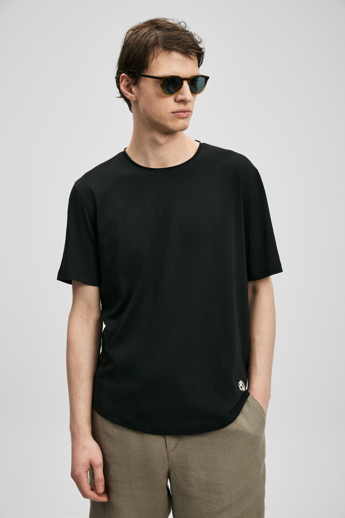 Junya Erkek Basic Tişört Siyah - LUFIAN