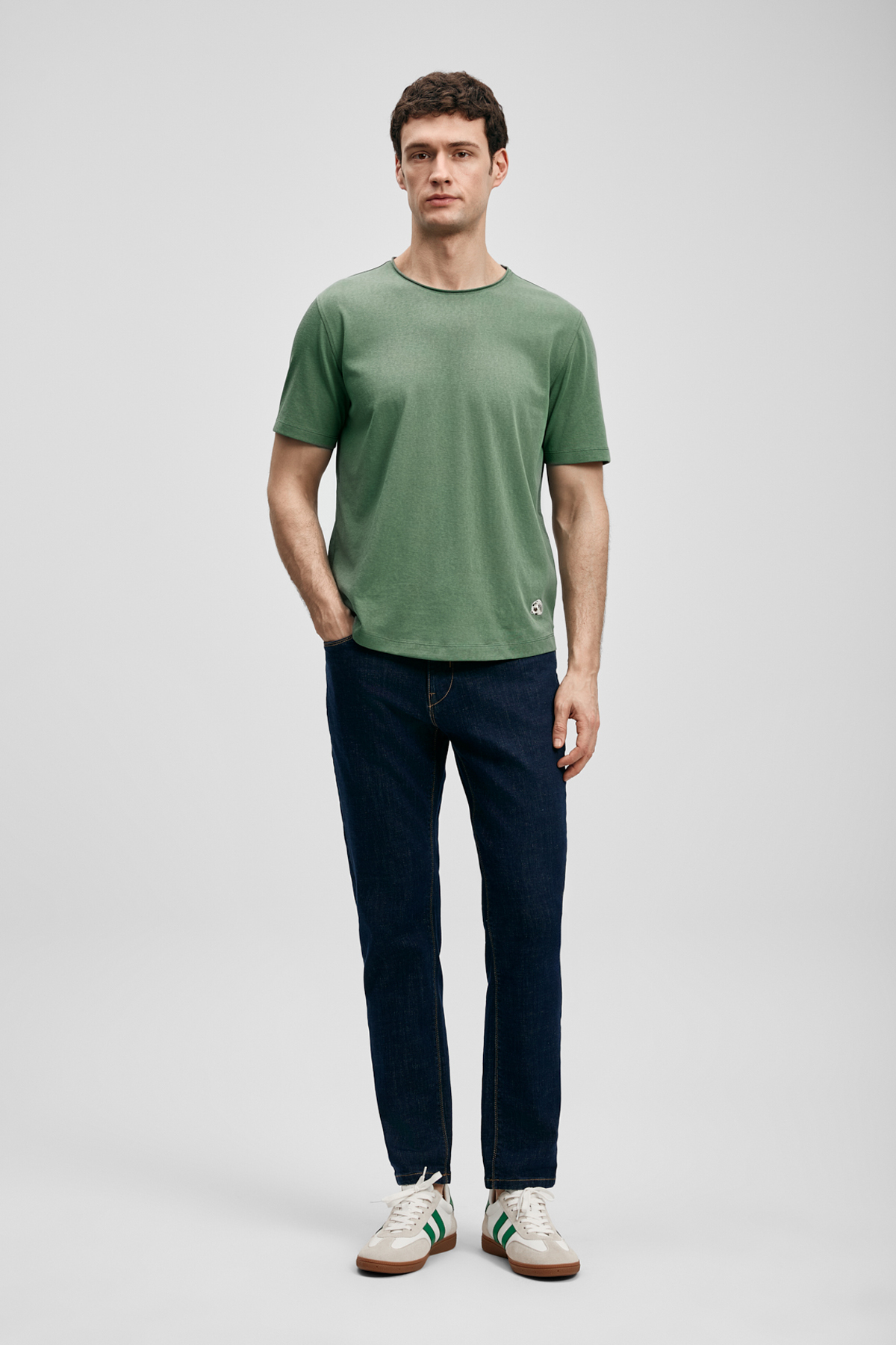 Junya Erkek Basic Tişört Yeşil - LUFIAN