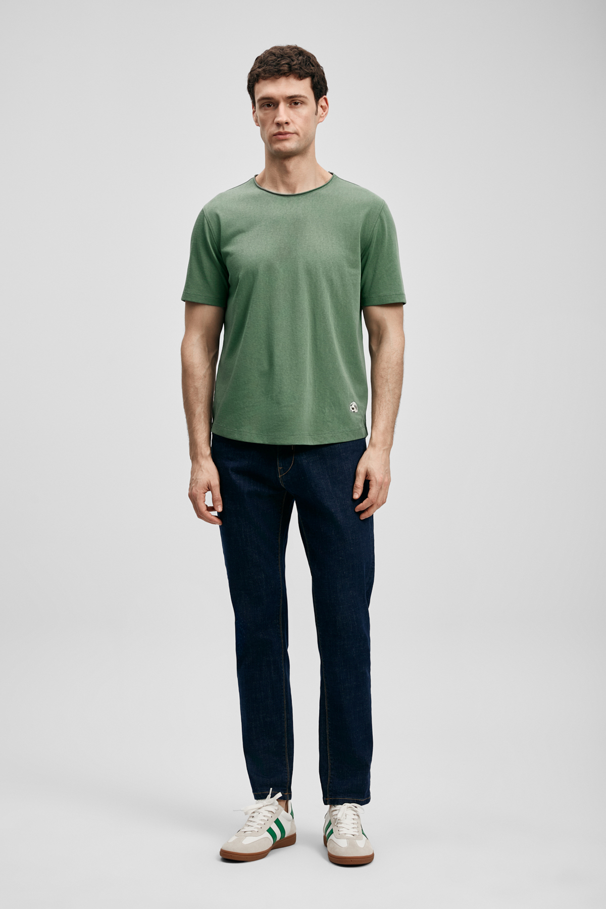 Junya Erkek Basic Tişört Yeşil - LUFIAN