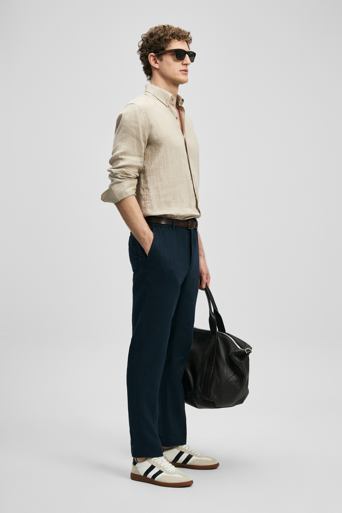 Karl Smart Erkek Chino Pantolon Slim Fit Lacivert - LUFIAN