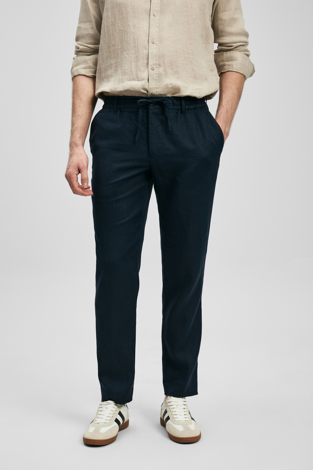 Karl Smart Erkek Chino Pantolon Slim Fit Lacivert - LUFIAN