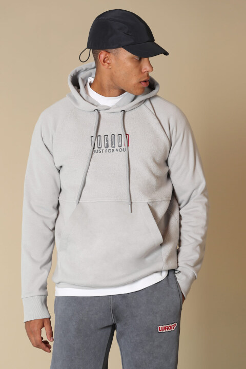 Lamer Erkek Sweatshirt Açık Gri - LUFIAN