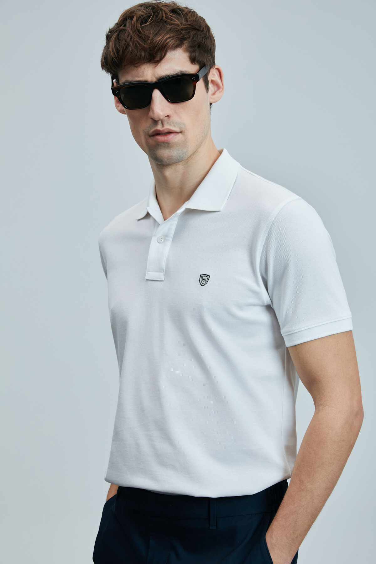 Laon Smart Erkek Polo Tişört Beyaz - LUFIAN