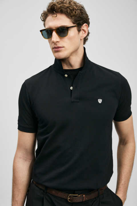 Laon Smart Erkek Polo Tişört Siyah - LUFIAN